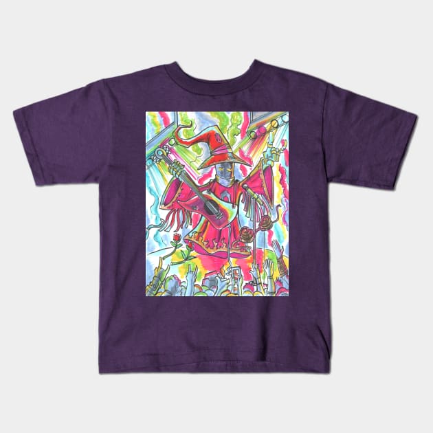 Rock God Kids T-Shirt by CroctopusArt